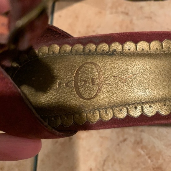 Joey O Leather Peep Toe Heels size 7.5 - Picture 8 of 12